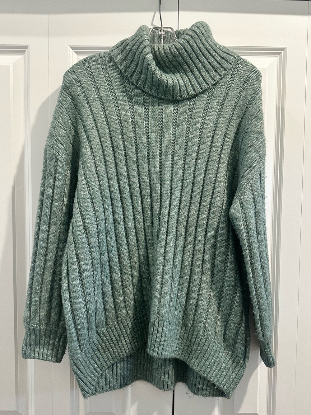 Falls Creek Ribbed Turtleneck Sweater in Sage